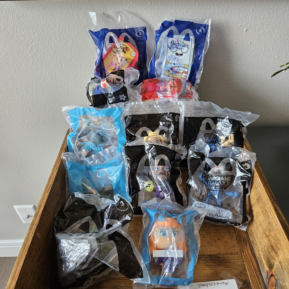 McDonald's Happy Meal Toys - Blue, Black, Red, Orange